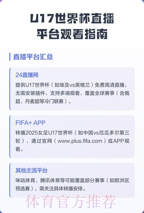 正规渠道免费观看世界杯直播的平台精选